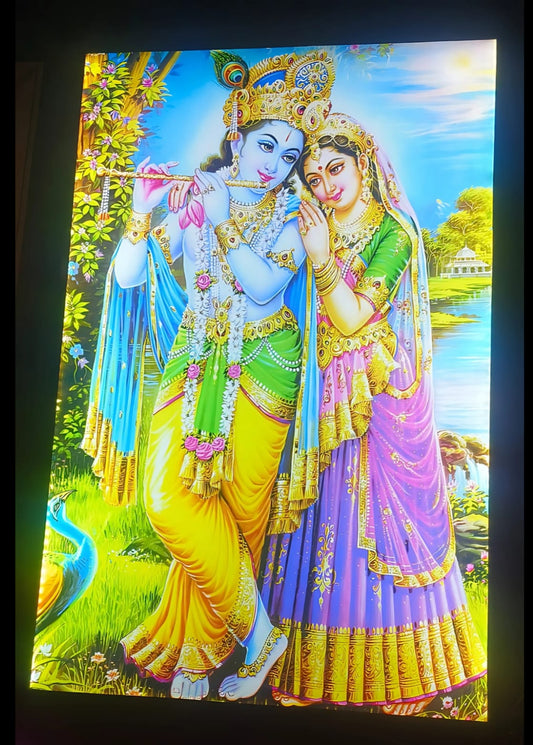 Radha Krishna | LED Light Frame |