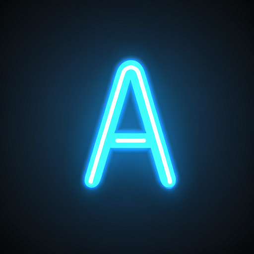 Glowing neon Alphabet